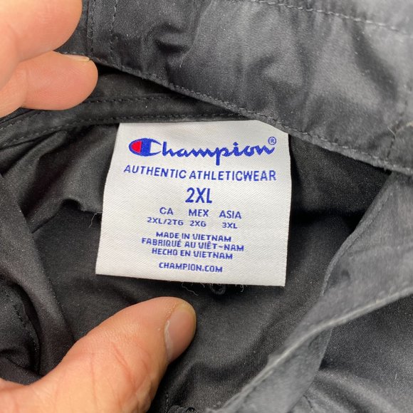 Champion Windbreaker Jacket Men 2XL Black Lords Rugby Hoodie 1/4 Zip Lightweight - Picture 8 of 16